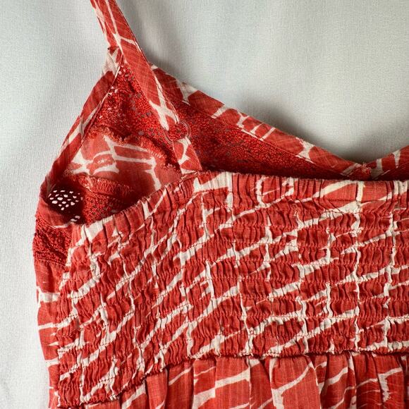 Hang Ten Womens Red White Cotton Spaghetti Babydoll Pullover Tank Top - Size L - Picture 10 of 13